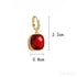 18k Gold Plated Sterling Silver Ruby Earrings Kim - Jewelry